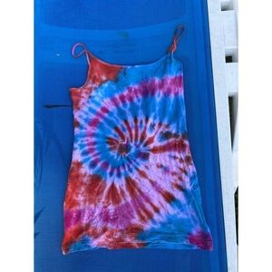 Tye dye womens tank top
